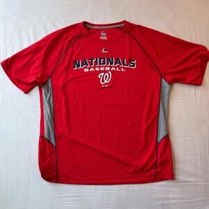 Washington Nationals Majestic MLB Genuine Merchandise Performance Tee Red 2XL